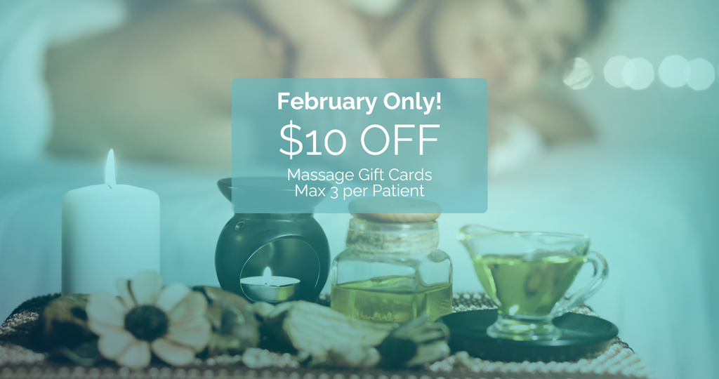 FEBRUARY PROMO! $10 Off Massage Gift Cards